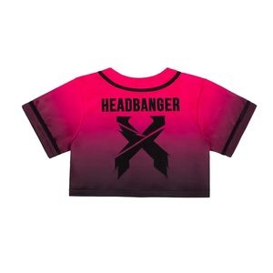 Excision Pink Ombré Crop Jersey Rave Size Small